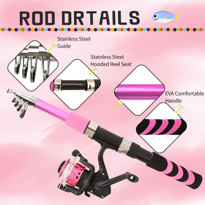 Kids Adult Beginner Fishing Ro - Freshwater Line ulasan dan harga