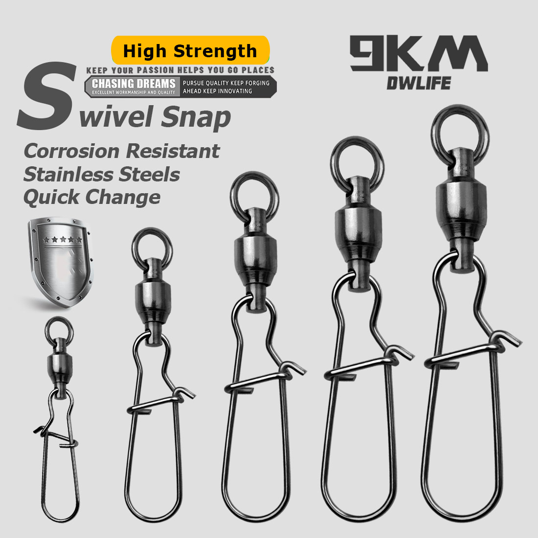 9KM 10PCS Ball Bearing Swivel  - Saltwater Line ulasan dan harga