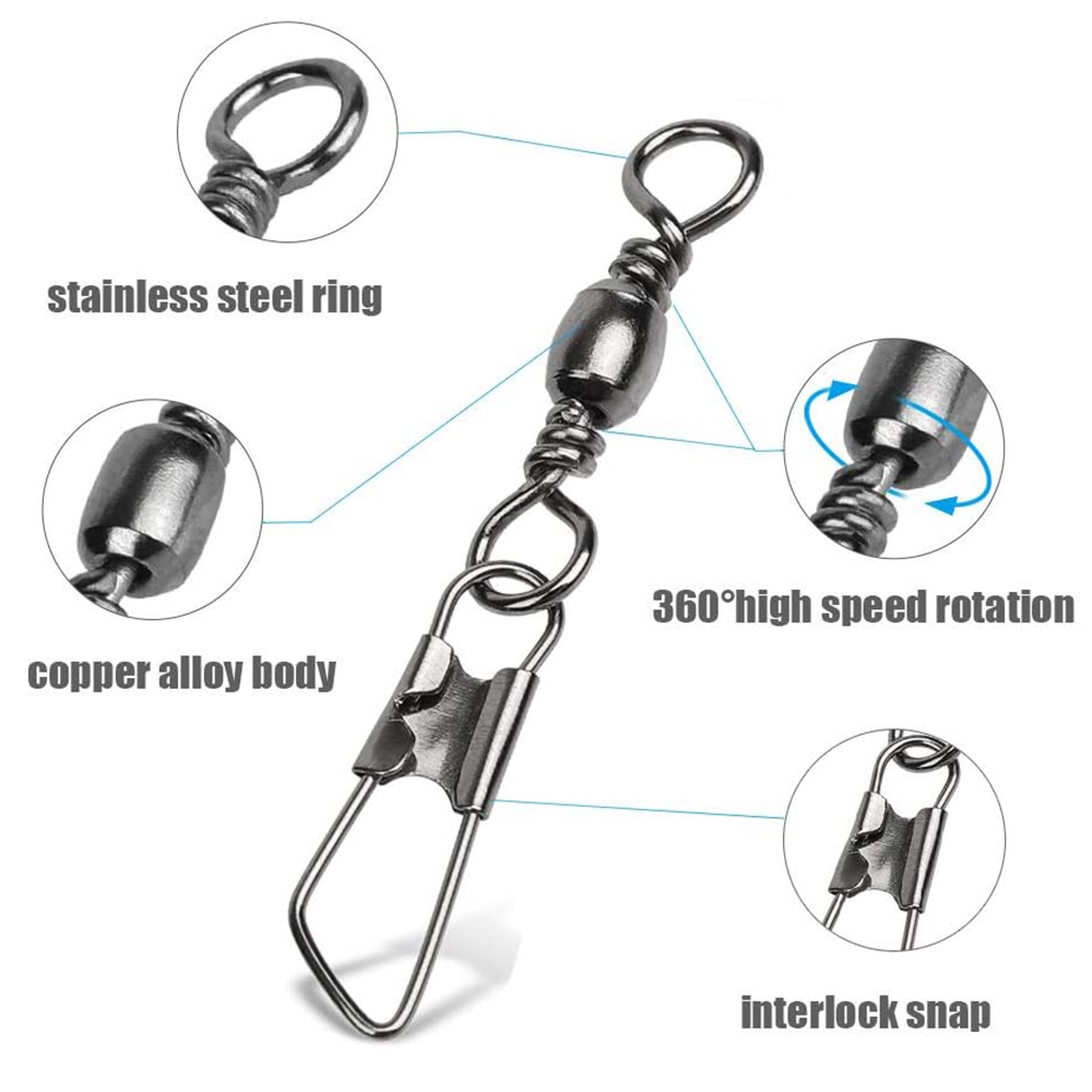 50Pcs Stainless Steel Snap Swi - Saltwater Line ulasan dan harga
