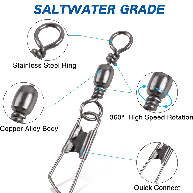100Pcs Fishing Barrel Swivel C - Saltwater Line ulasan dan harga